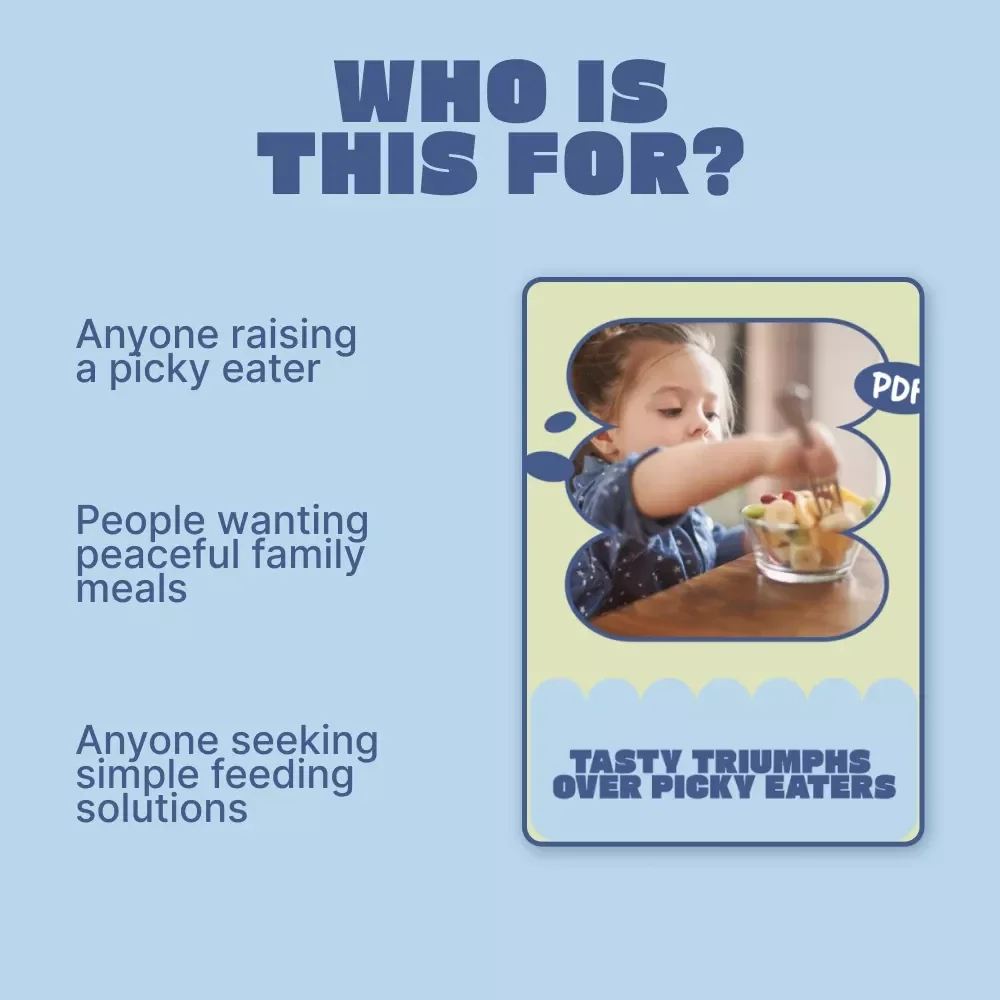 Tasty Triumphs over Picky Eaters – Practical eBook Guide for Parents Wondering what to do if my kid is a picky eater | Stress-Free Mealtimes & Healthier Habits