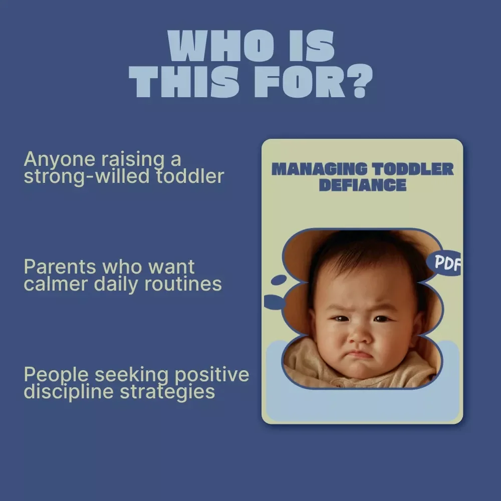 Managing Toddler Defiance | Positive Discipline Parenting Guide, Toddler Behavior Strategies, Calm Boundaries & Emotional Support eBook (Digital Download)