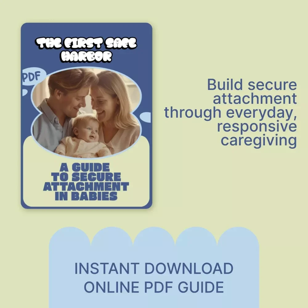 The First Safe Harbor: A Guide to Secure Attachment in Babies | Gentle Parenting Ebook for secure attachment for babies