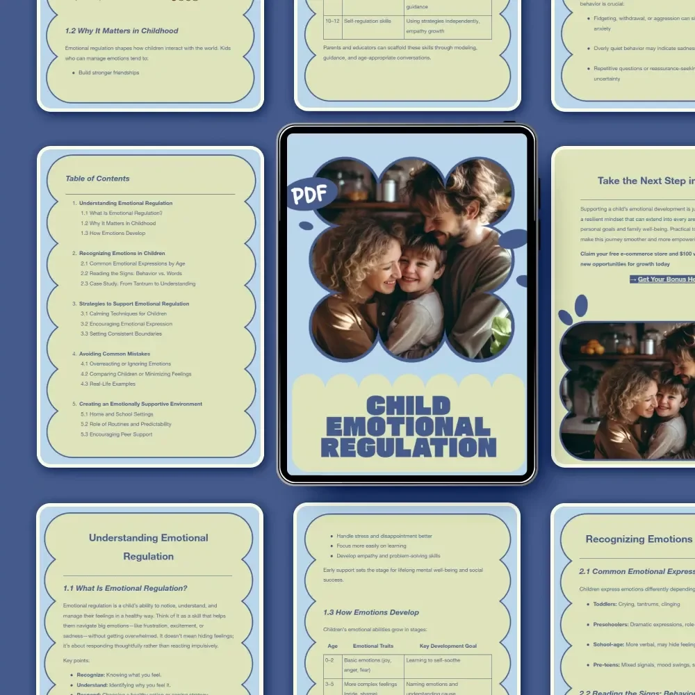 Child Emotional Regulation | Practical Ebook Guide for Parents & Educators | Child Emotional Regulation Basics for Raising Calm, Confident Kids