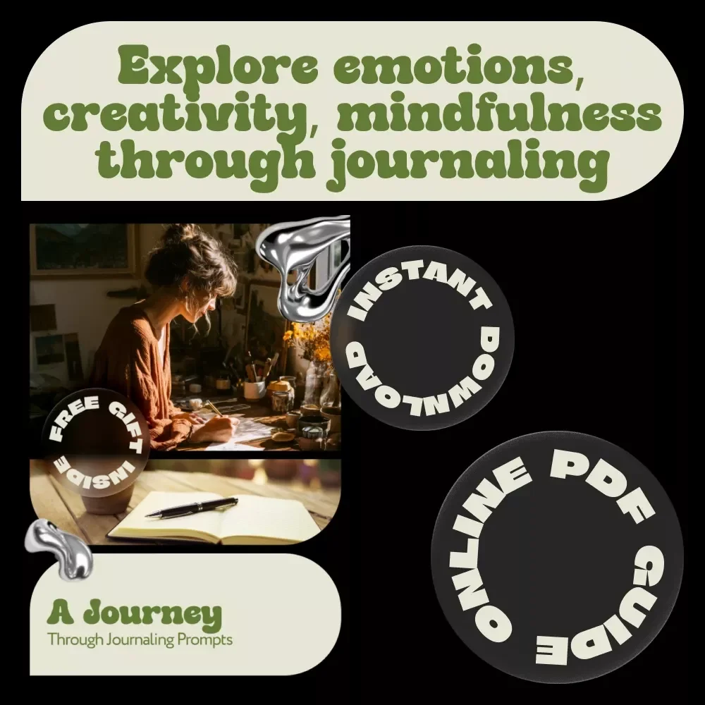 A Journey Through Journaling Prompts | Emotional Clarity, Self-Discovery, Creativity & Mindfulness Digital Guide