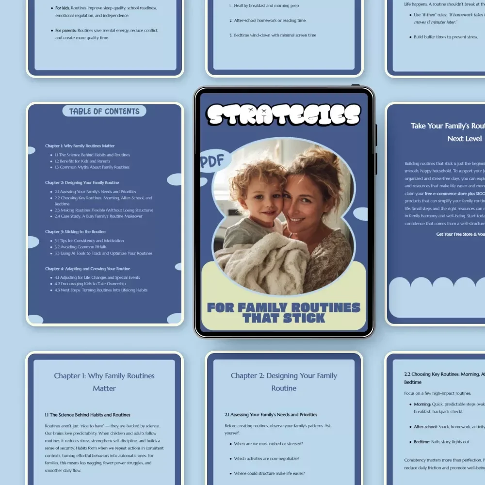 Strategies for Family Routines That Stick | Practical Guide on how to set family routines that stick | Simple Systems for Busy Parents & Kids