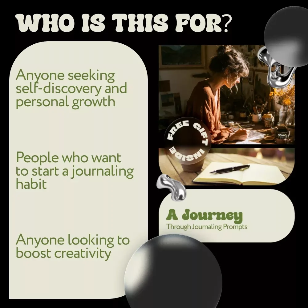 A Journey Through Journaling Prompts | Emotional Clarity, Self-Discovery, Creativity & Mindfulness Digital Guide