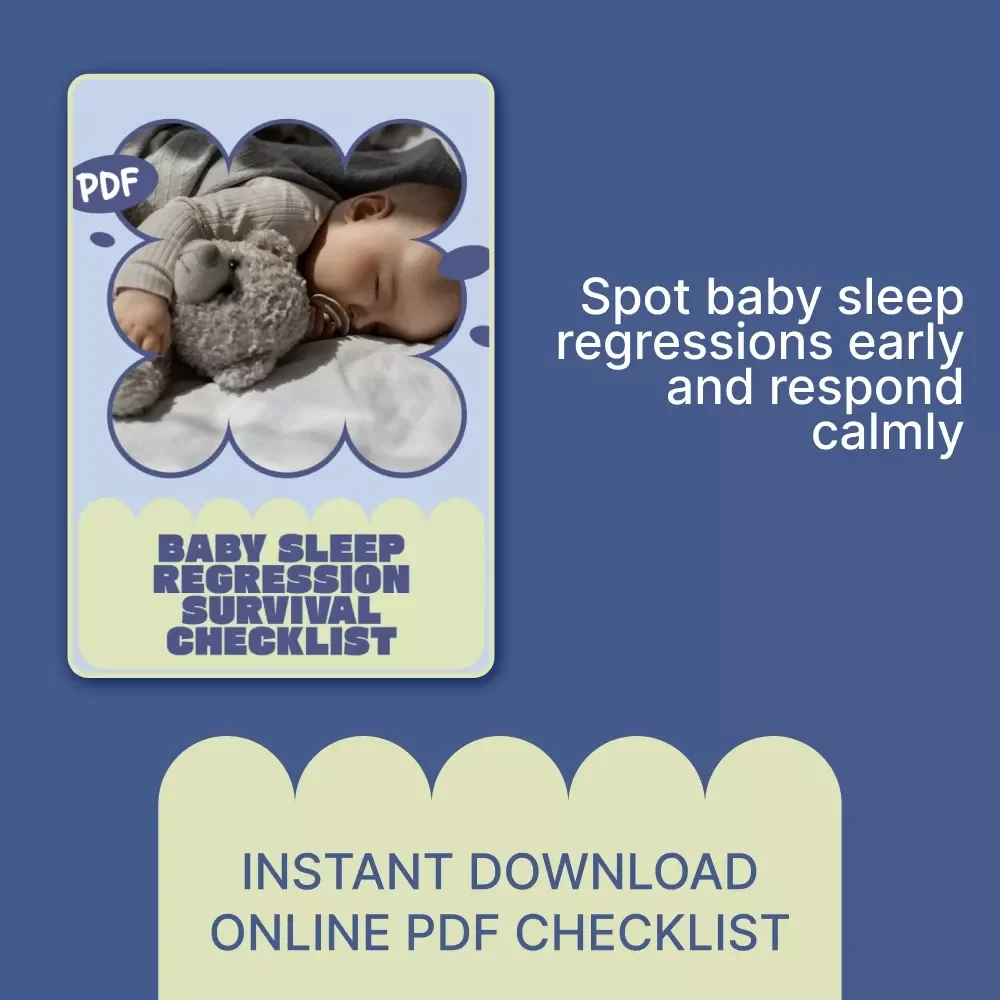 Baby Sleep Regression Survival Checklist | Easy Baby Sleep Regression Signs Guide for Tired Parents