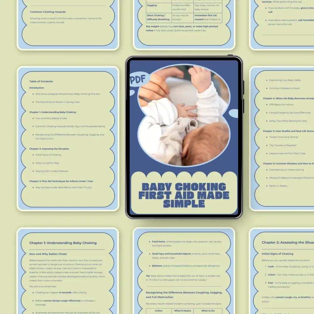 Baby Choking First Aid Made Simple – Infant Safety Ebook for Parents & Caregivers | Baby Choking First Aid Basics Guide