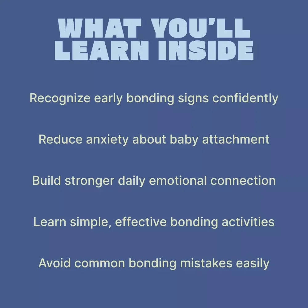 The Signs Your Baby Is Bonding With You – Baby Bonding Signs Guide, Parent Infant Attachment eBook, New Parent Emotional Connection Checklist