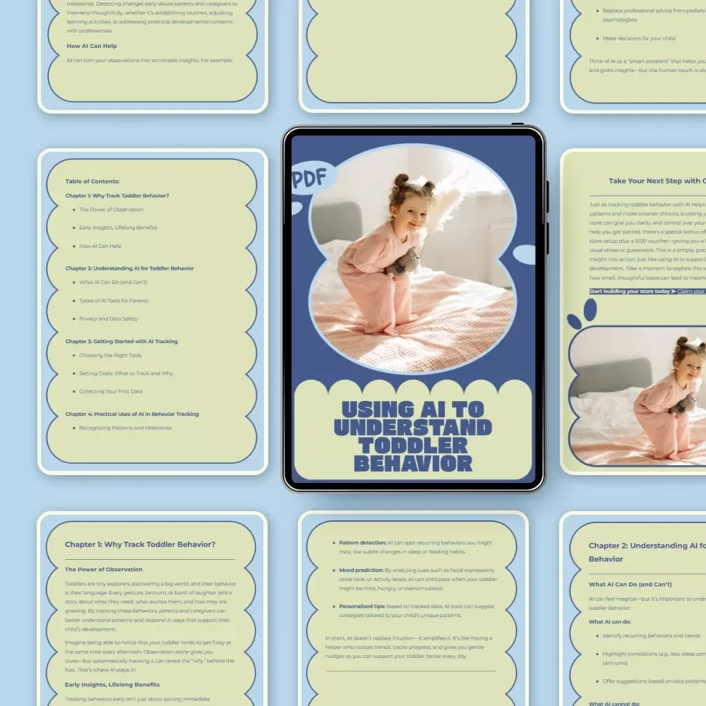 Using AI to Understand Toddler Behavior | Practical Parenting eBook for AI for toddler behavior tracking, Routines, Sleep & Emotional Development