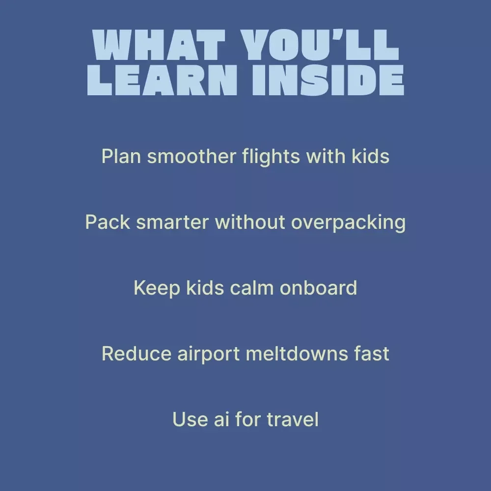 Kids Airplane Travel Made Easy – A Stress-Free Family Flight Guide with kids airplane travel tips, Packing Checklists & AI Travel Tools for Parents
