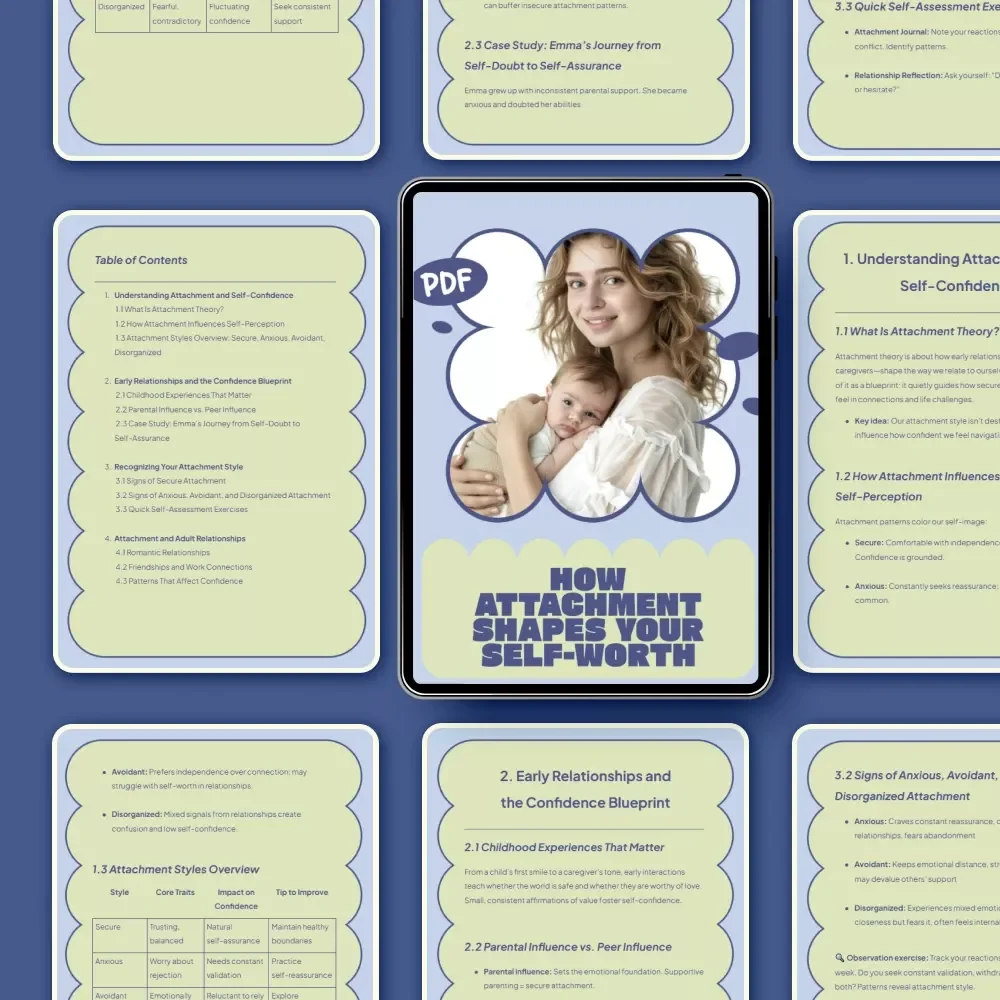 How Attachment Shapes Your Self-Worth | Psychology eBook on Confidence, Healing Attachment Styles & Self-Growth Guide