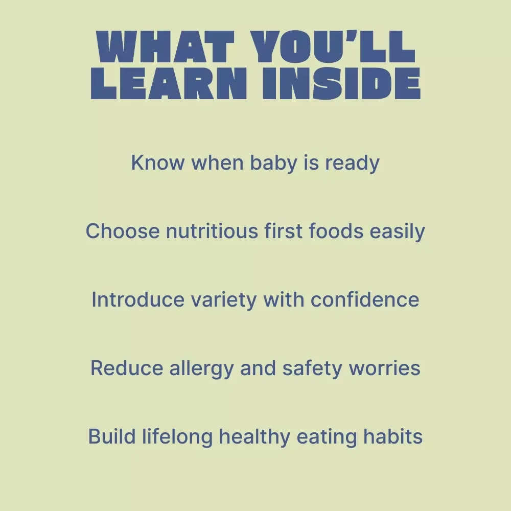 Tiny Tastes: A Joyful Parent’s Guide to Baby’s First Foods | First Foods to Try for a Baby | Gentle Weaning, Safety & Healthy Habits Guide