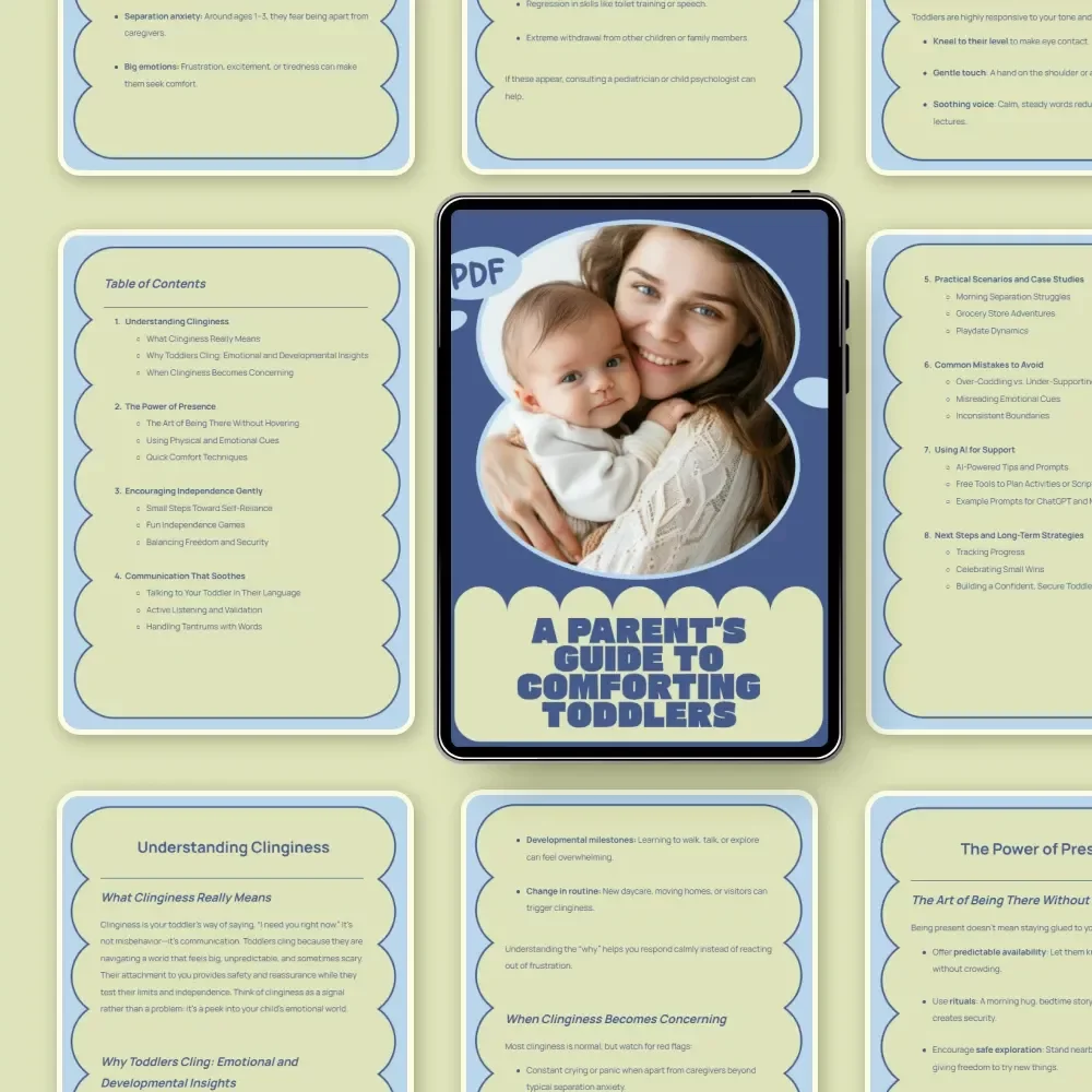 A Parent’s Guide to Comforting Toddlers | Ebook on How to Comfort Clingy Toddlers | Gentle Parenting, Emotional Regulation & Independence