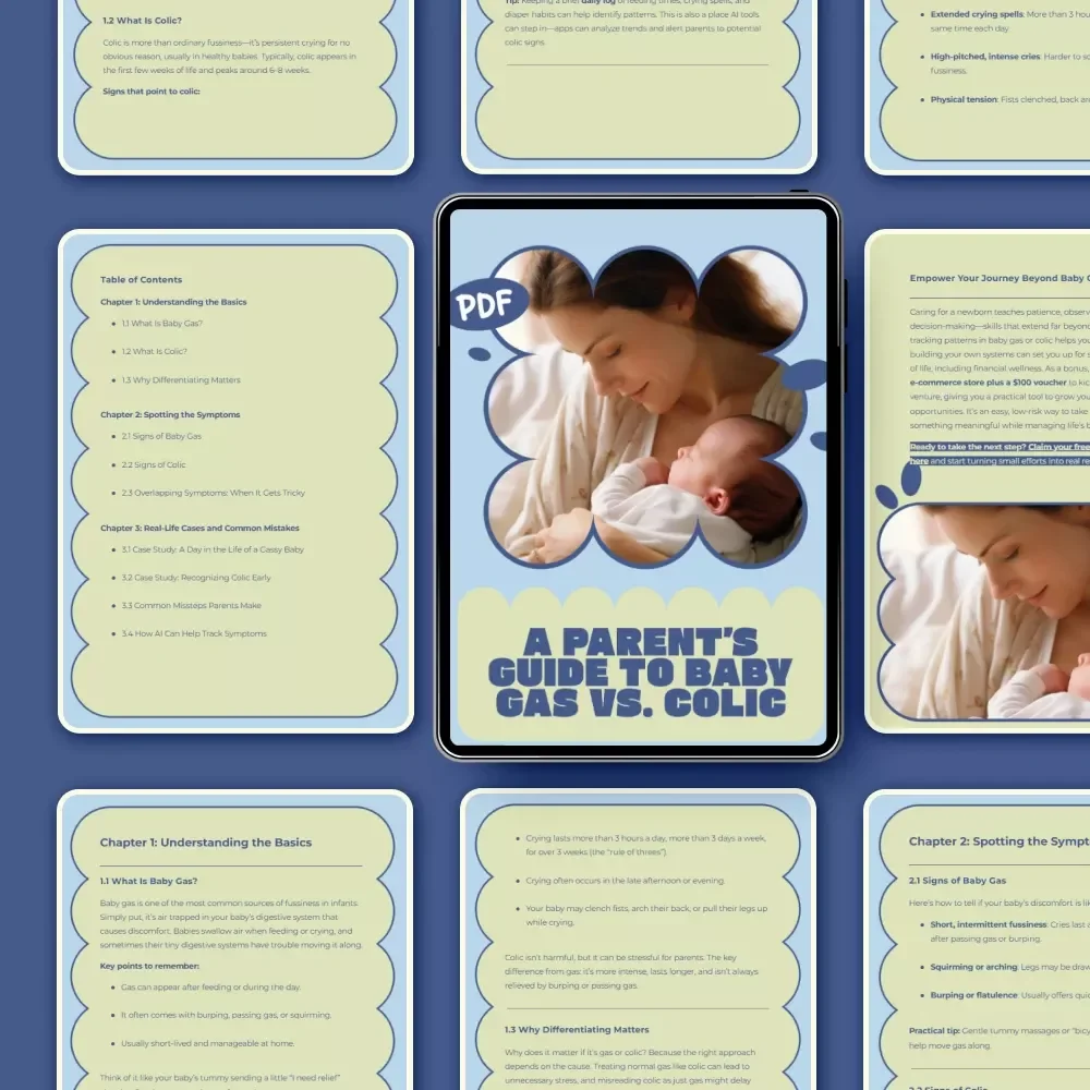 A Parent’s Guide to Baby Gas vs. Colic | Newborn Crying Solutions, Baby Gas vs Colic Symptoms Explained | Digital Parenting Guide