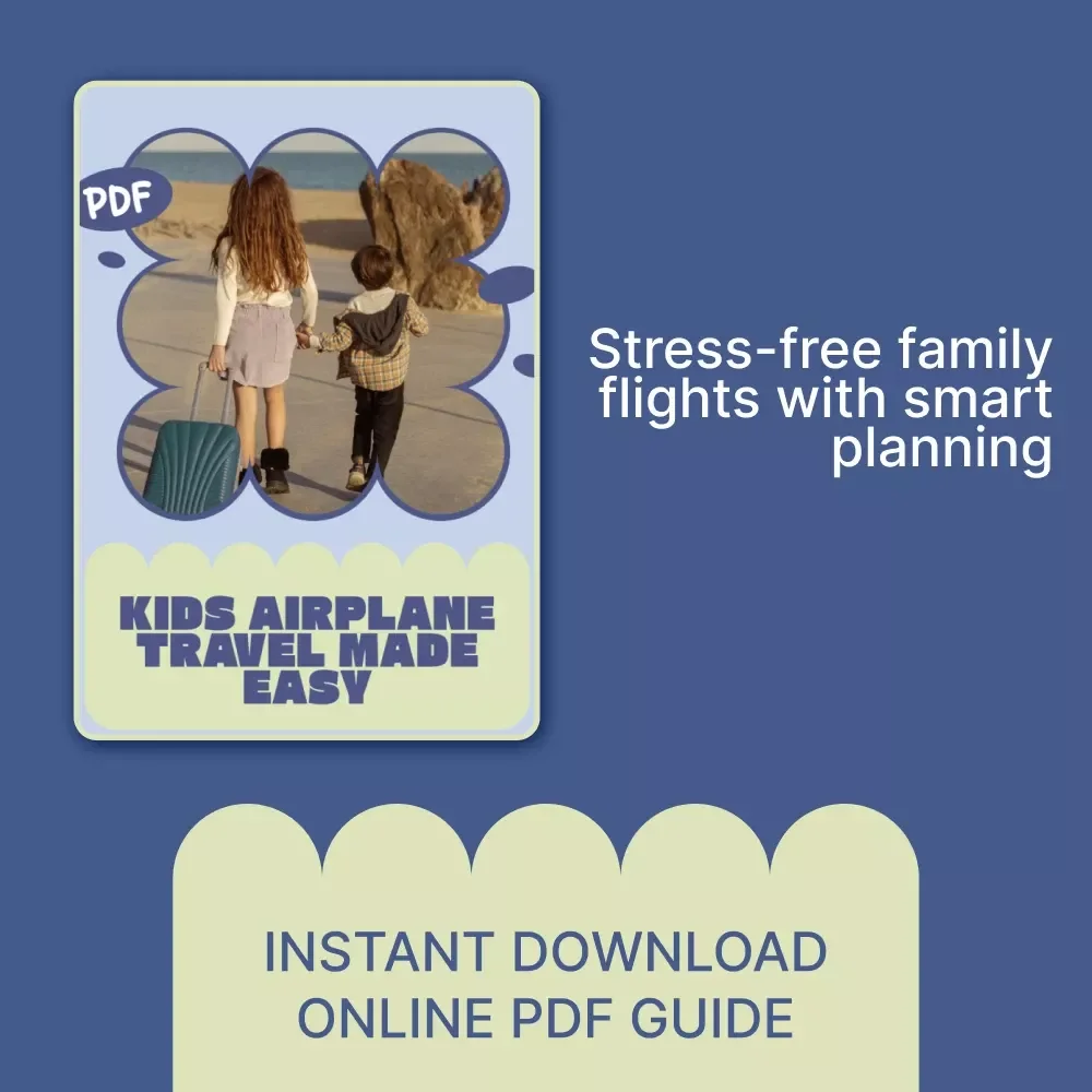 Kids Airplane Travel Made Easy – A Stress-Free Family Flight Guide with kids airplane travel tips, Packing Checklists & AI Travel Tools for Parents
