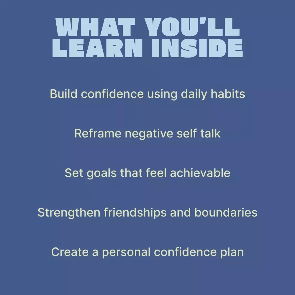 A Teen’s Guide to Building Self-Esteem | Confidence Workbook for Teens | Practical Mindset Guide & Digital Ebook