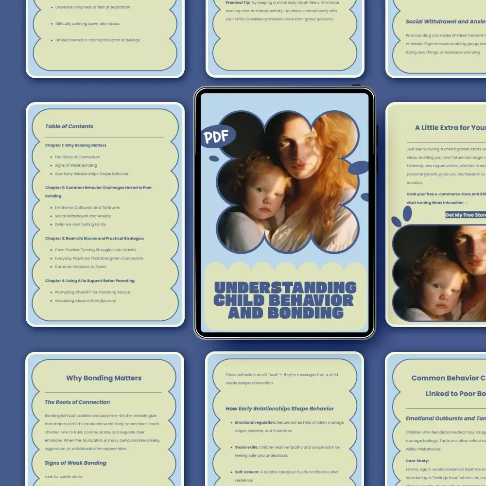 Understanding Child Behavior and Bonding – Practical Parenting Guide for Child Behavior Issues Linked to Poor Bonding | Digital Download