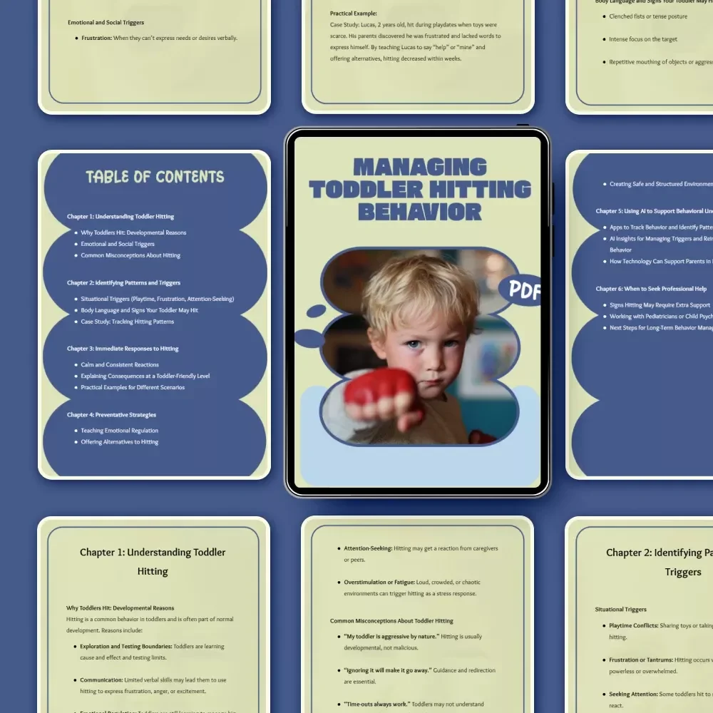 Managing Toddler Hitting Behavior – Practical Parenting eBook Guide for Understanding and Redirecting Toddlers Hitting Behavior