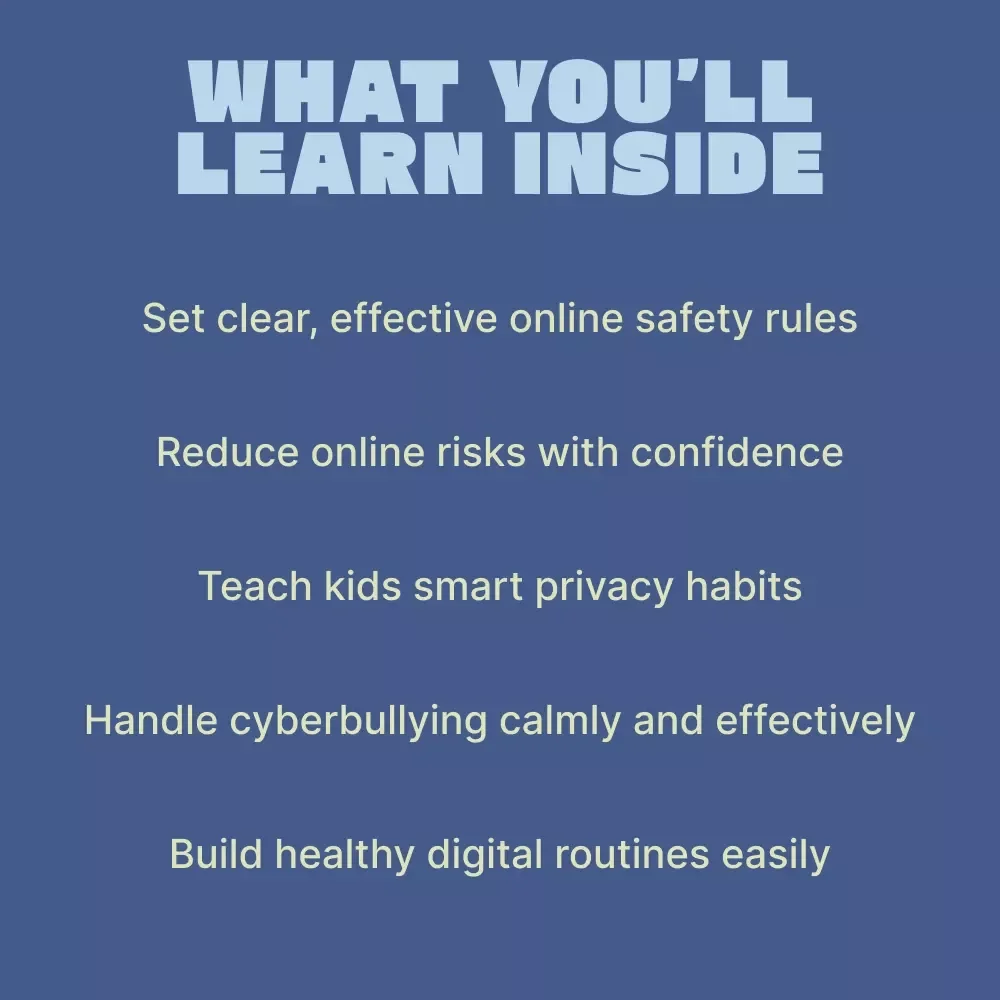 Keeping Kids Secure Online – Practical eBook Guide for Parents | Kids Online Safety Rules, Screen Time, Privacy & Cyber Safety