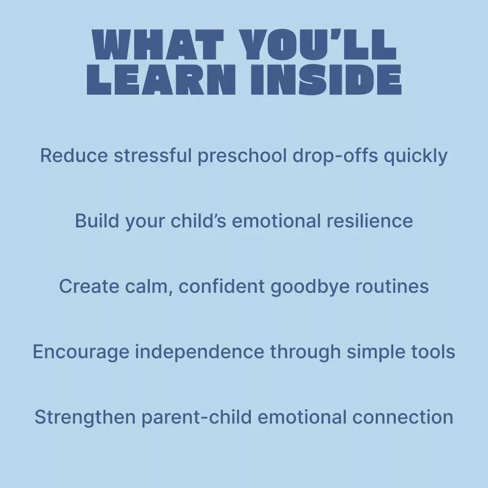 Helping Your Preschooler Thrive Through Separation Anxiety – A Practical eBook Guide for Parents Navigating Children Separation Anxiety in Preschool