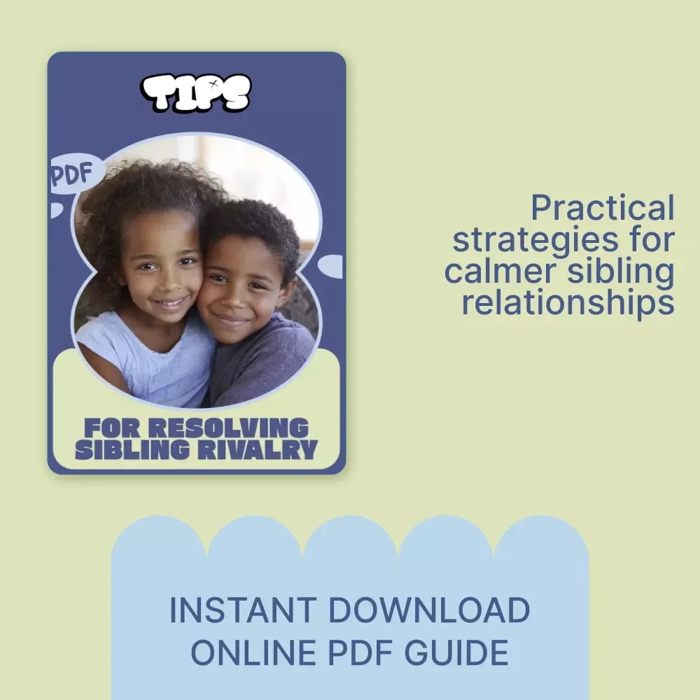 Tips for Resolving Sibling Rivalry – Practical Parent Guide with siblings rivalry resolution tips | Digital Download for Peaceful Homes