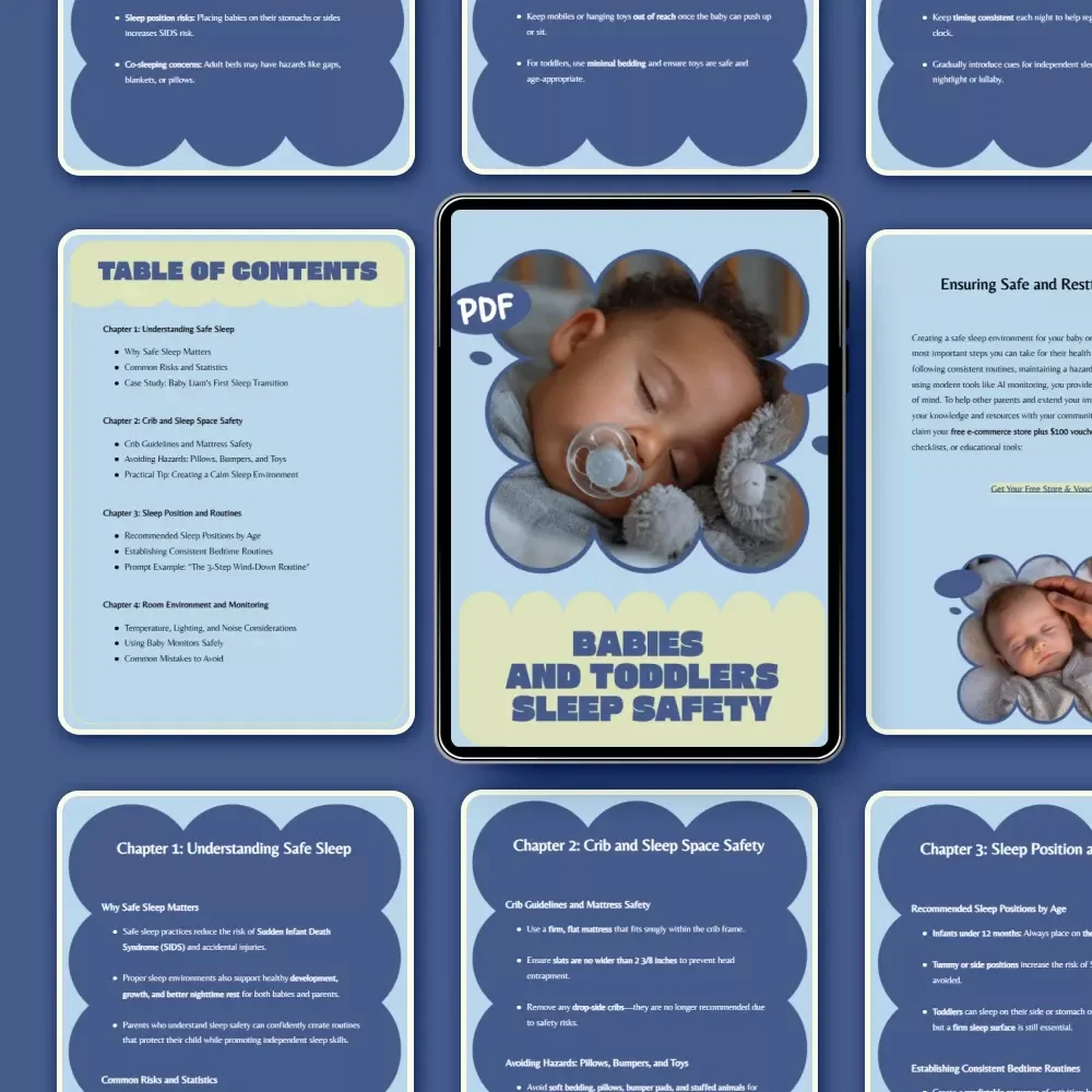 Babies and Toddlers Sleep Safety – Essential eBook Guide to Babies and Toddlers Safe Sleep Practices, Crib Safety, Bedtime Routines, and Peaceful Nights