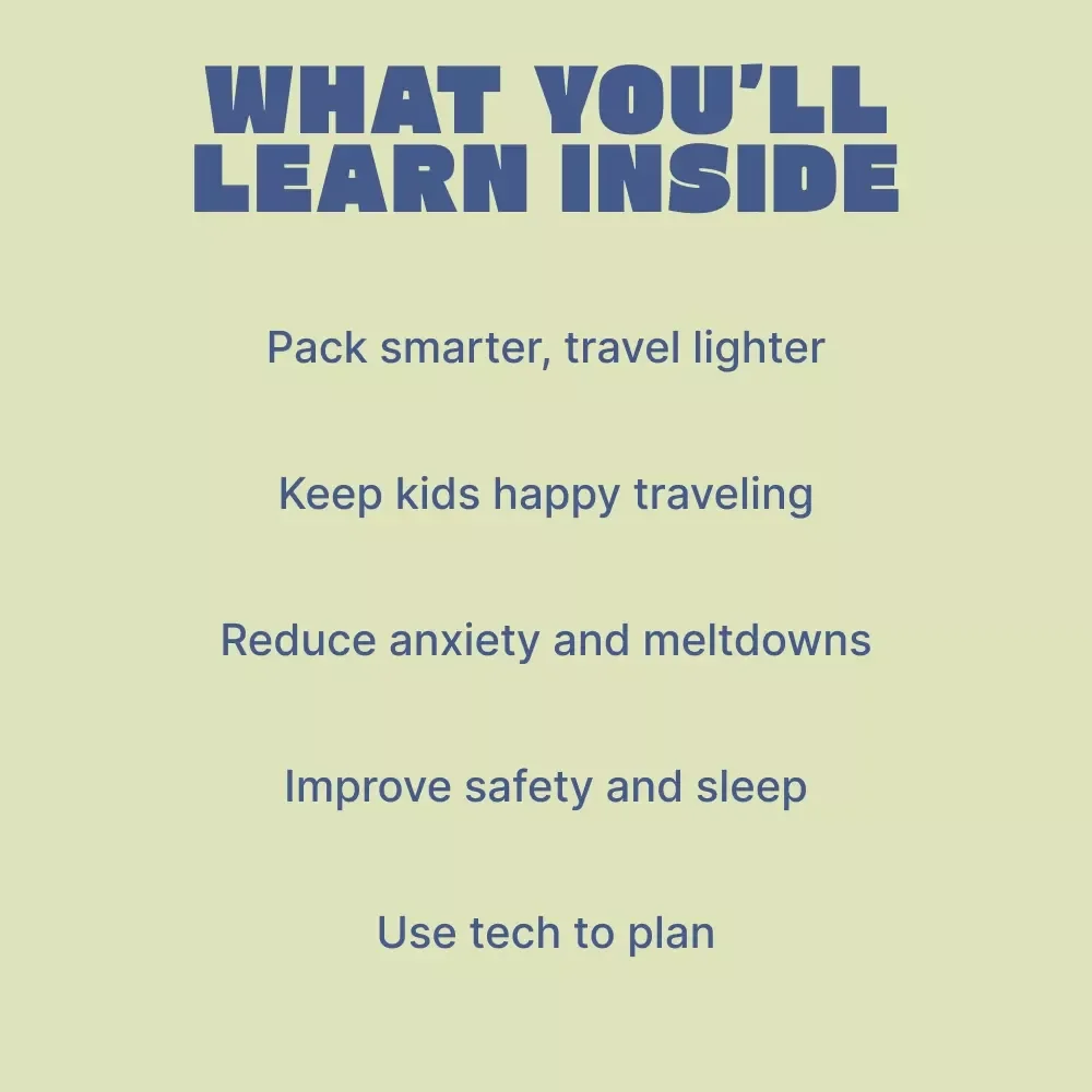 Stress-Free Trips with Children | Family Travel Guide with Child Travel Tips for Family Trips | Digital Download for Easy, Happy Adventures