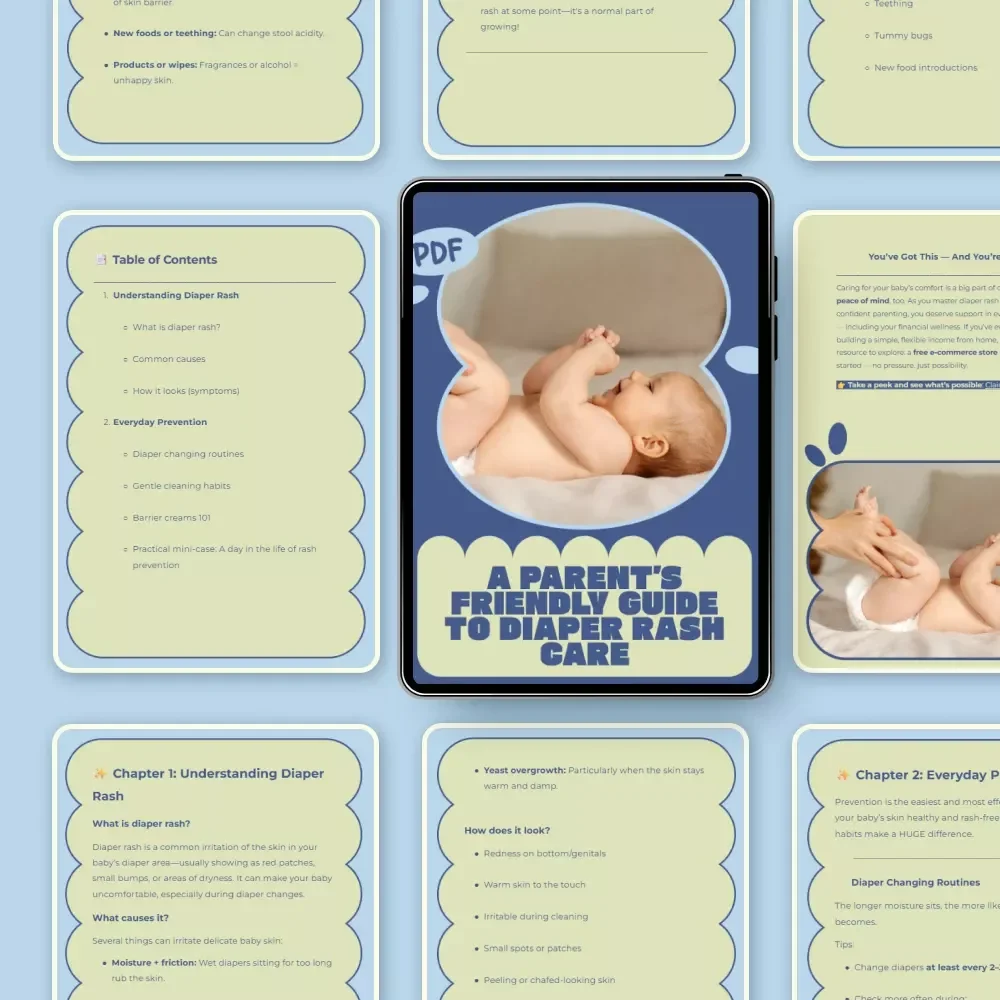 A Parent’s Friendly Guide to Diaper Rash Care – Gentle Baby Diaper Rash Care eBook for New & Busy Parents
