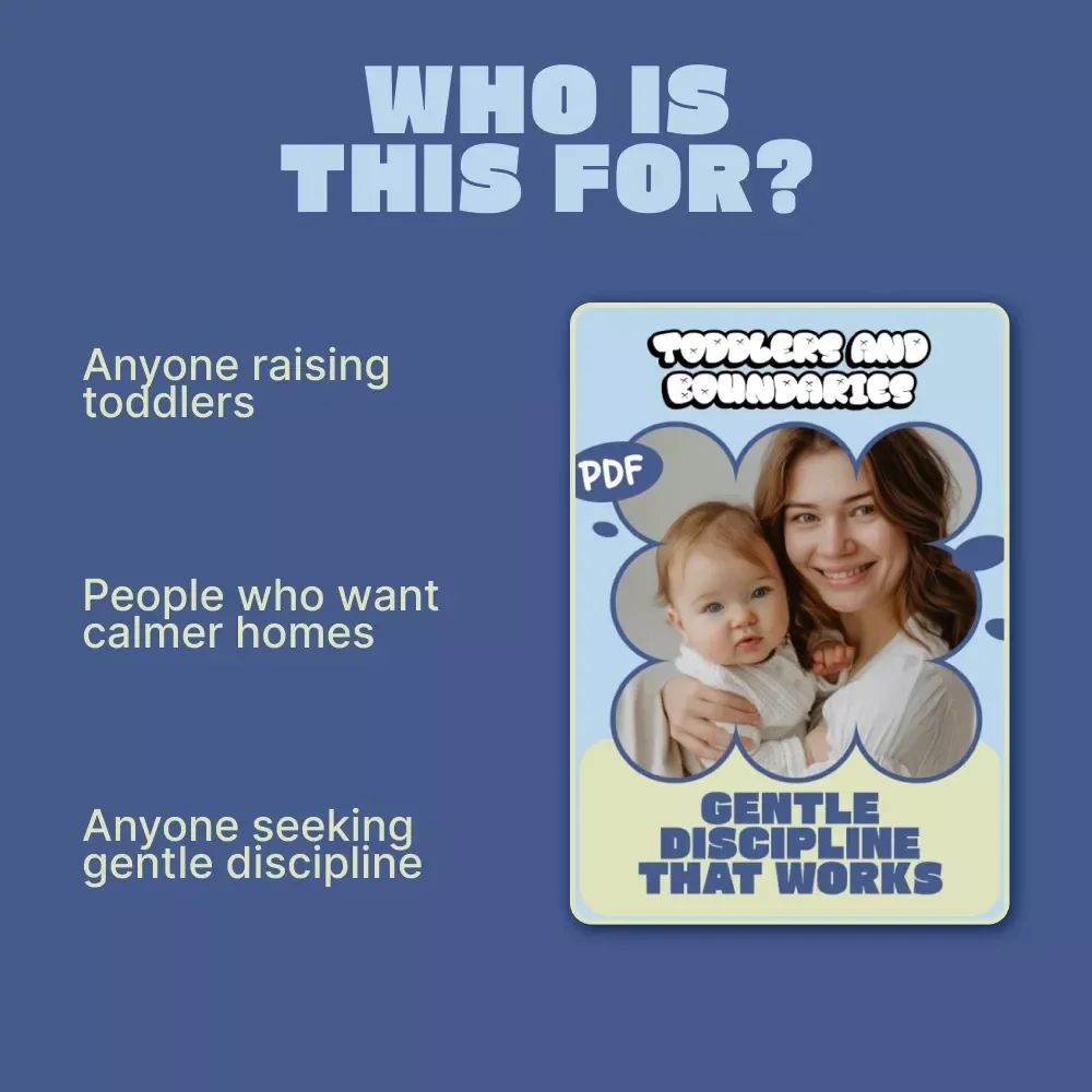 Toddlers and Boundaries: Gentle Discipline that Works | Parenting eBook Guide on what discipline style works for toddlers | Calm Tantrums & Build Cooperation