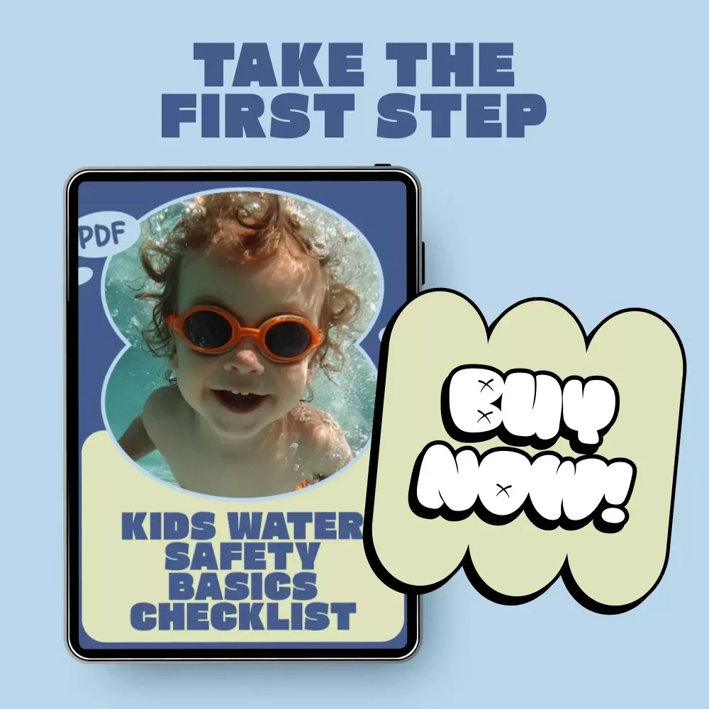 Kids Water Safety Basics Checklist | Printable Kids Water Safety Basics Guide for Parents, Caregivers & Swim Readiness Planning