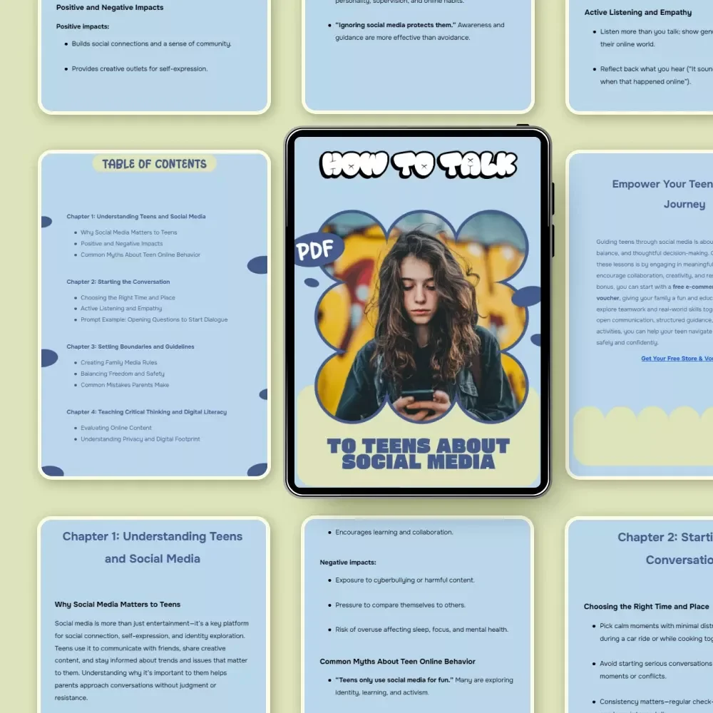 How to Talk to Teens About Social Media – Practical Parenting eBook Guide for Modern Families | How to Talk to Teens About Social Media