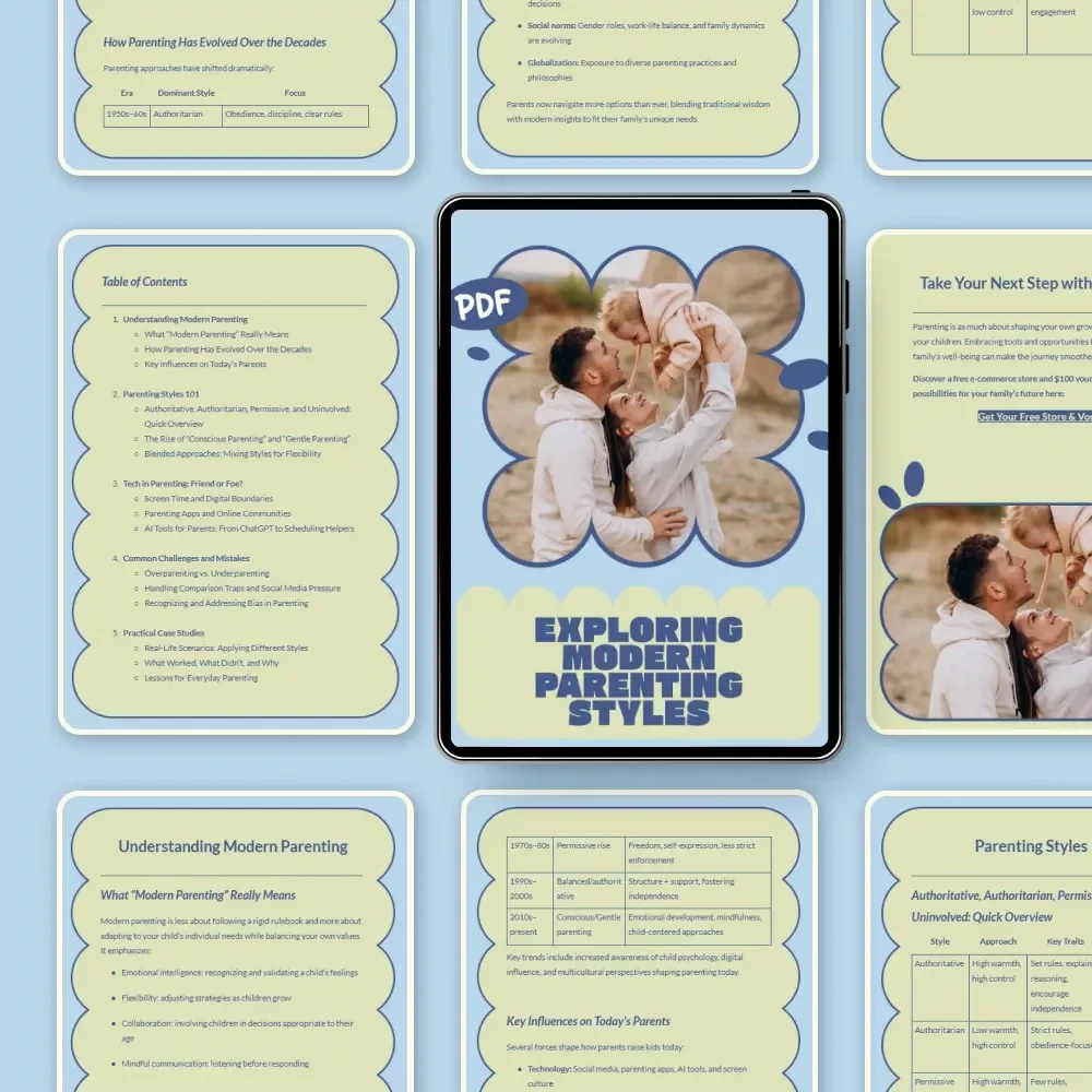 Exploring Modern Parenting Styles: A Practical eBook Guide to Understanding Modern Parenting Style Differences, Conscious & Gentle Approaches, and Smarter Family Decisions
