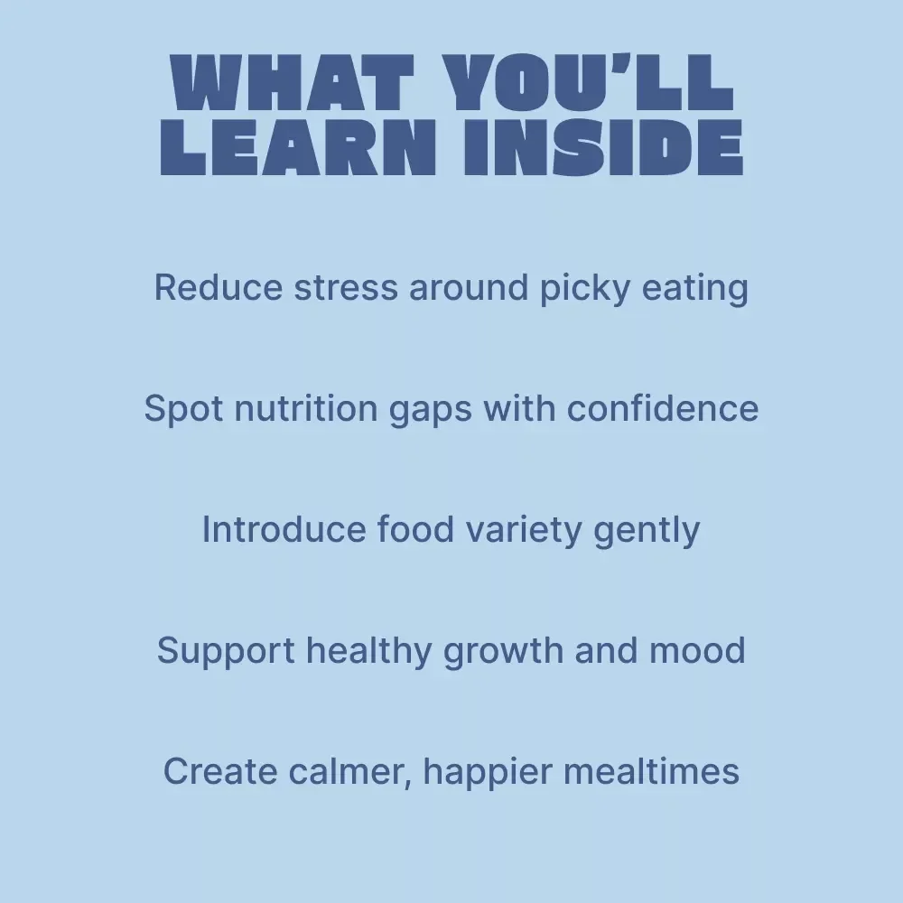A Friendly Guide to Kids Eating the Same Food Every Day | kids eating same food every day is it okay | Digital eBook for Parents & Caregivers