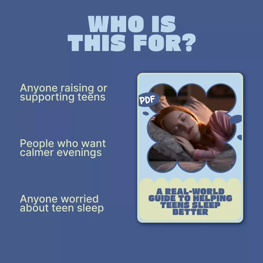 A Real-World Guide to Helping Teens Sleep Better | Practical Ebook for Parents on teens sleep problems how to help