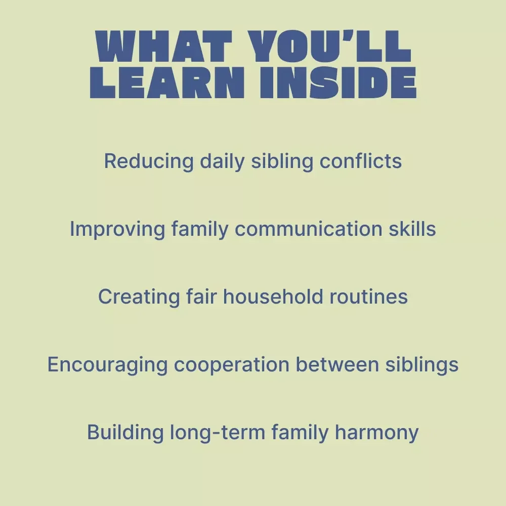 Tips for Resolving Sibling Rivalry – Practical Parent Guide with siblings rivalry resolution tips | Digital Download for Peaceful Homes