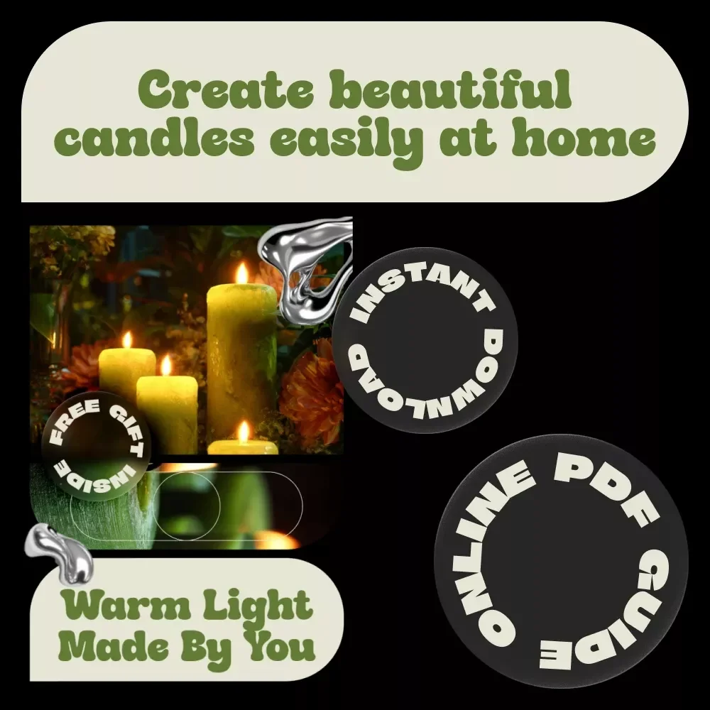 Warm Light Made by You – Beginner Candle Making Guide, eBook, Checklist, DIY Wax, Wicks, Fragrance Oils & Creative Candle Projects