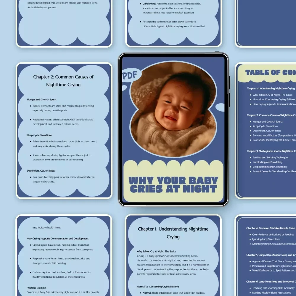 Why Your Baby Cries at Night – Baby Sleep Guide, Nighttime Crying Explained, Newborn & Infant Sleep eBook, Gentle Soothing Strategies for Tired Parents