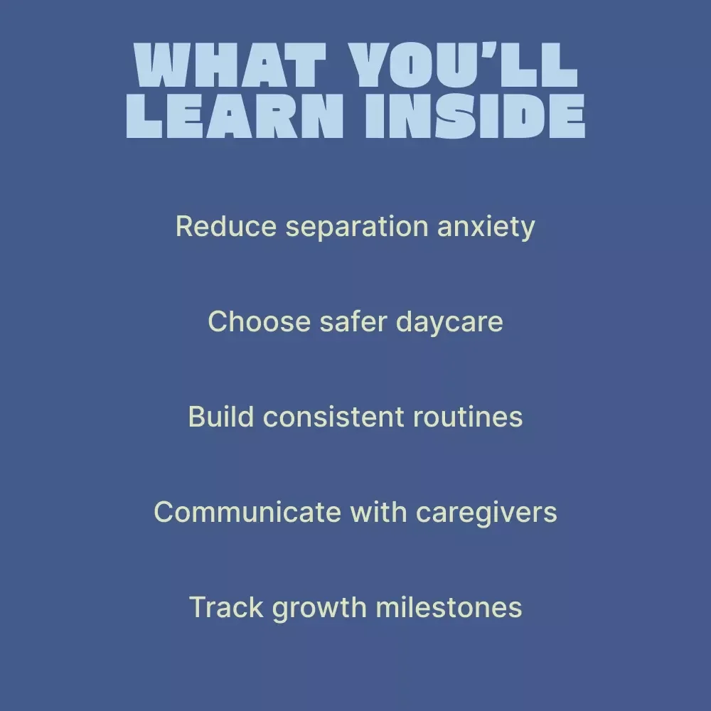 A Parent’s Smart Guide to a Smooth Baby Transition | Ebook for New Parents | How to Prepare Baby for Daycare | Daycare Readiness & Separation Anxiety Guide