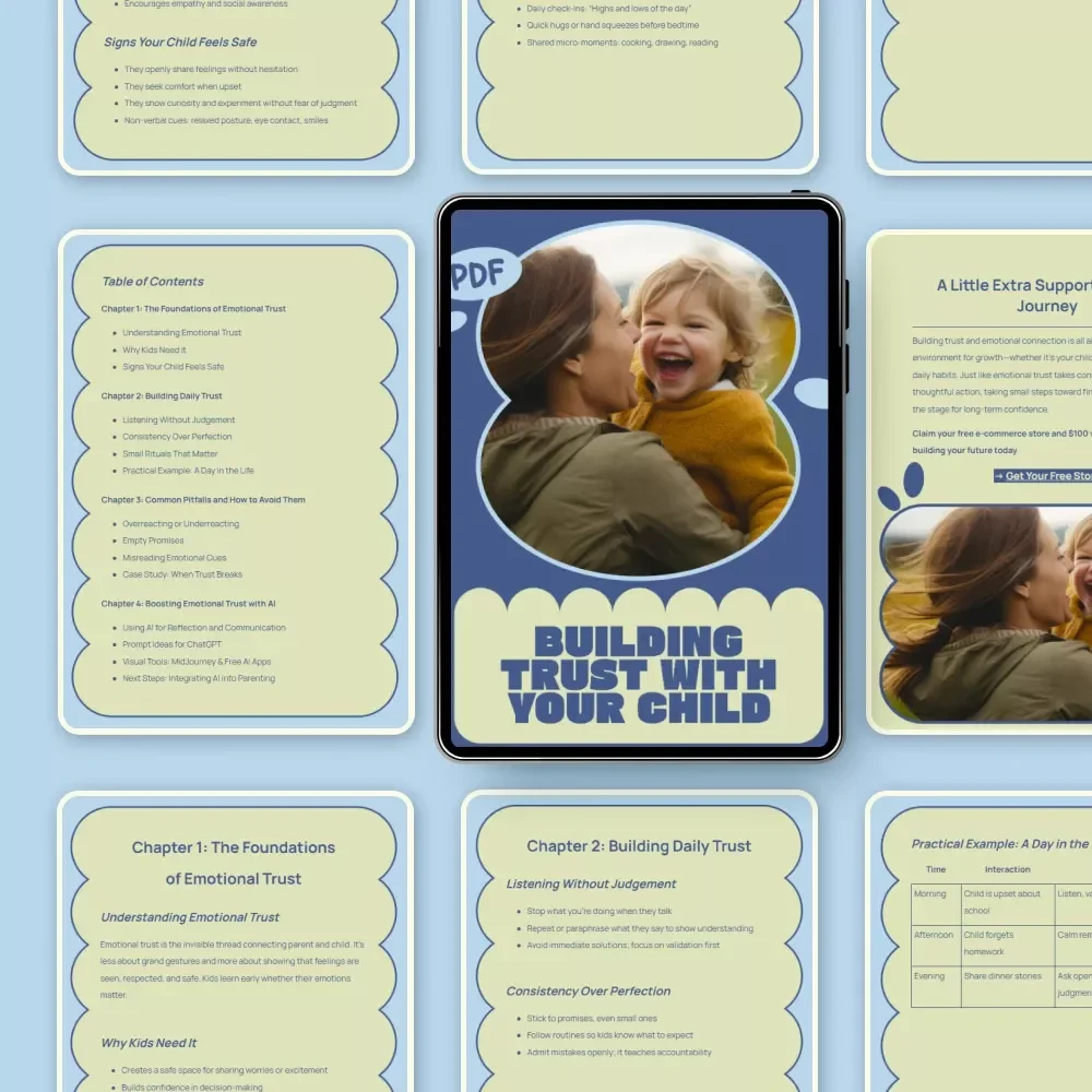 Building Trust with Your Child – Practical Parenting Guide on How Parents Build Emotional Trust, Emotional Safety & Strong Family Connection (Digital Download)
