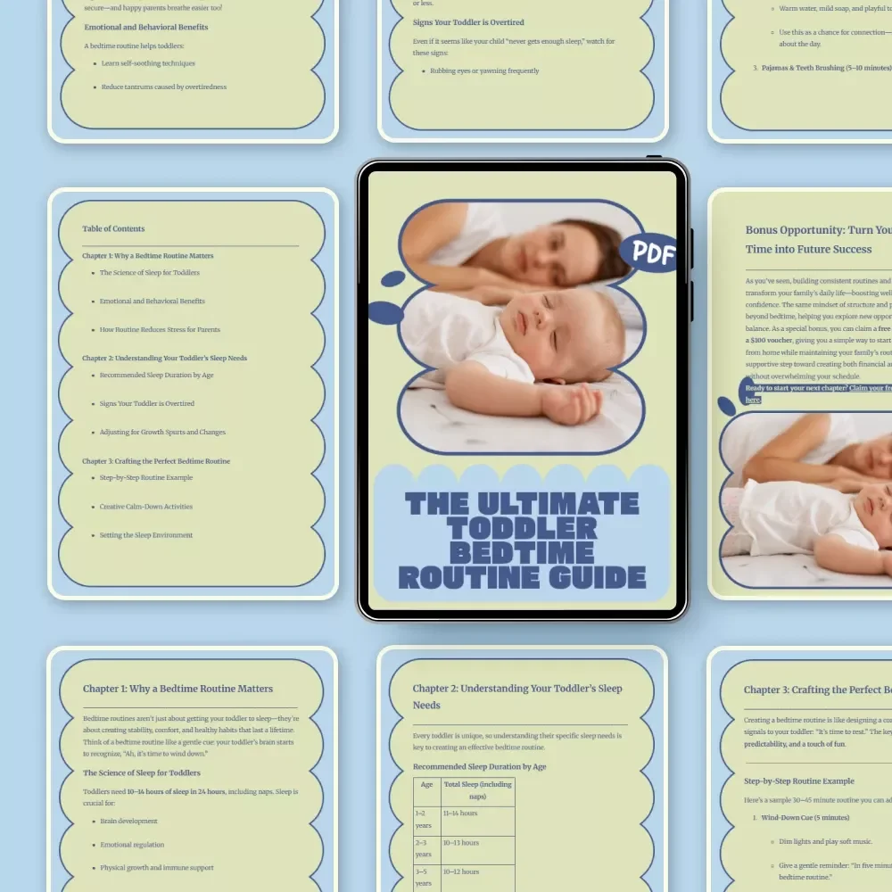 The Ultimate Toddler Bedtime Routine Guide | Proven Bedtime Routine for Toddlers | Gentle Sleep Solutions eBook for Calm Nights