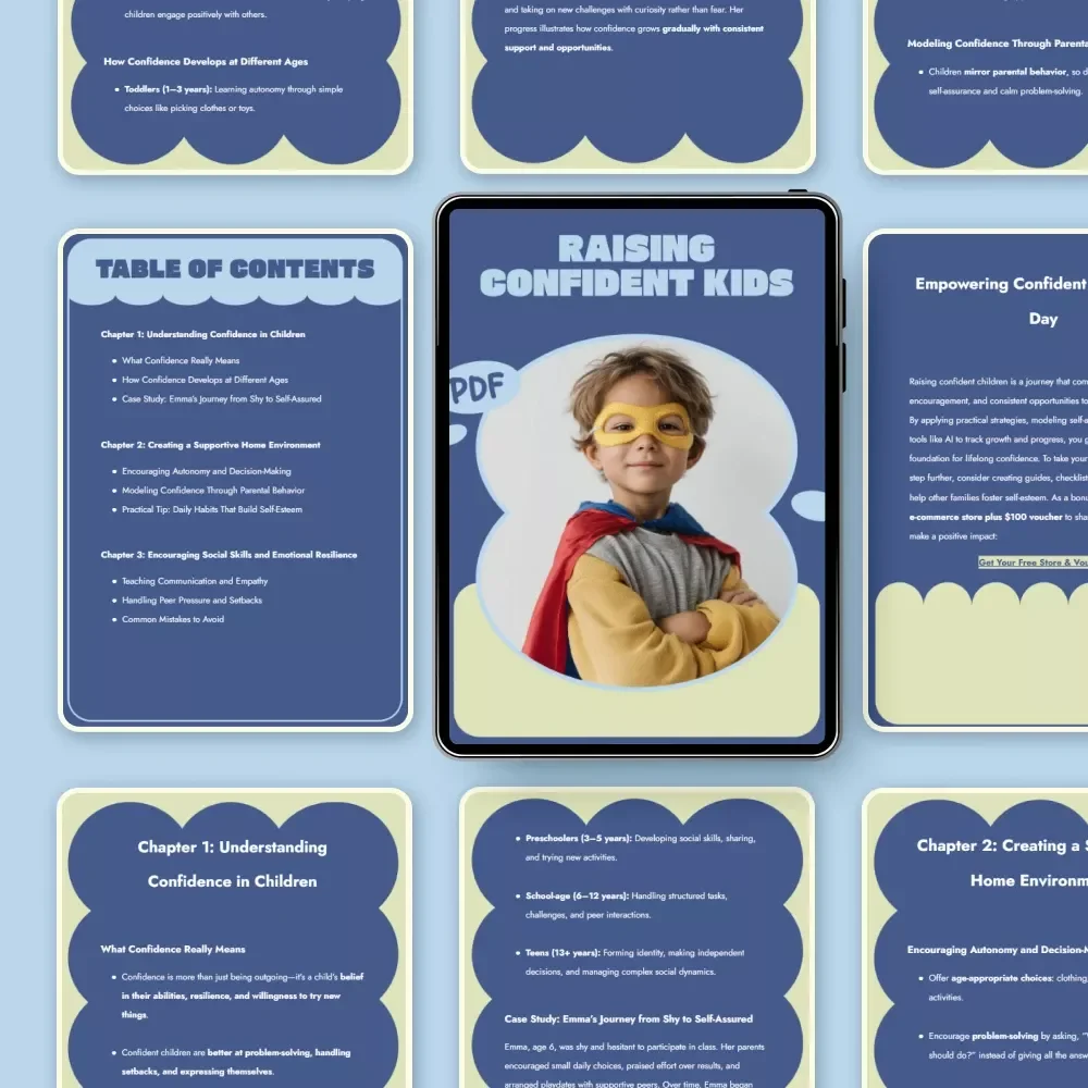 Raising Confident Kids – A Practical Ebook Guide for Parents | how to raise confident kids with Proven Strategies, Emotional Skills & Everyday Confidence Builders