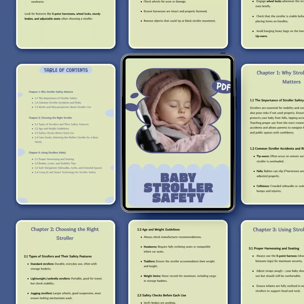 Baby Stroller Safety Guide – Essential Baby Stroller Safety Tips for New & Expecting Parents | Digital Download