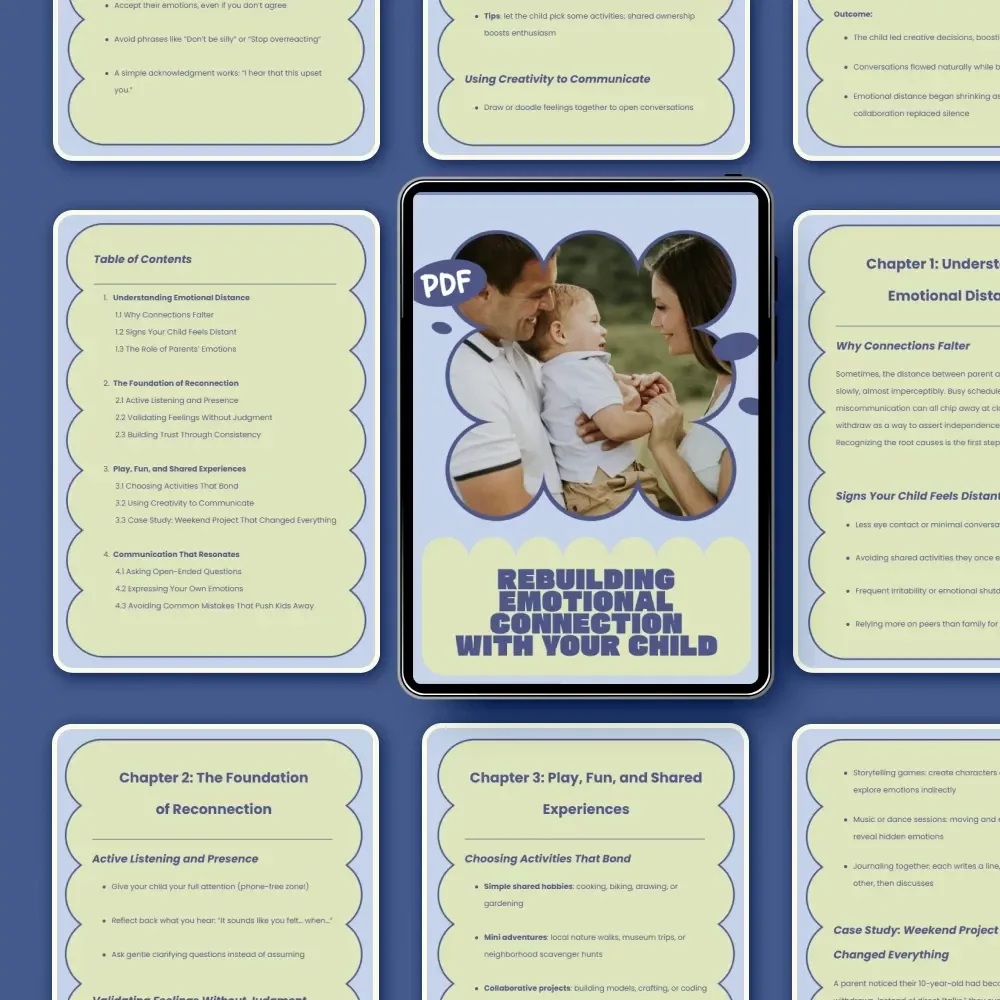 Rebuilding Emotional Connection with Your Child | Practical eBook Guide on how to rebuild emotional connection with child for Caring Parents