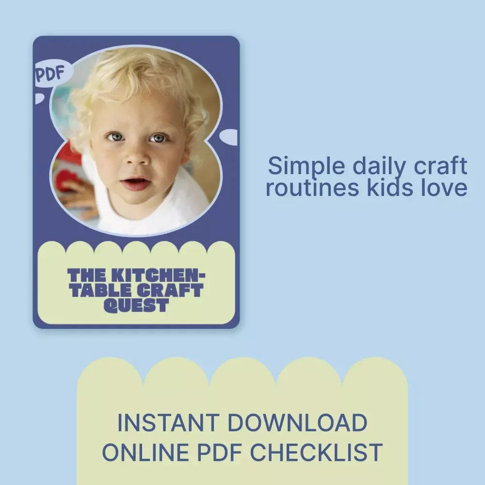 The Kitchen-Table Craft Quest – Printable Checklist for kids creative craft ideas at home | Easy Daily Craft Routine for Kids