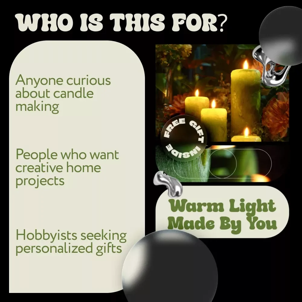 Warm Light Made by You – Beginner Candle Making Guide, eBook, Checklist, DIY Wax, Wicks, Fragrance Oils & Creative Candle Projects