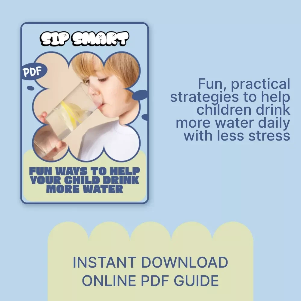 Sip Smart: Fun Ways to Help Your Child Drink More Water | Digital Parenting Guide | How to Help Child Drink More Water | Printable & Instant Download