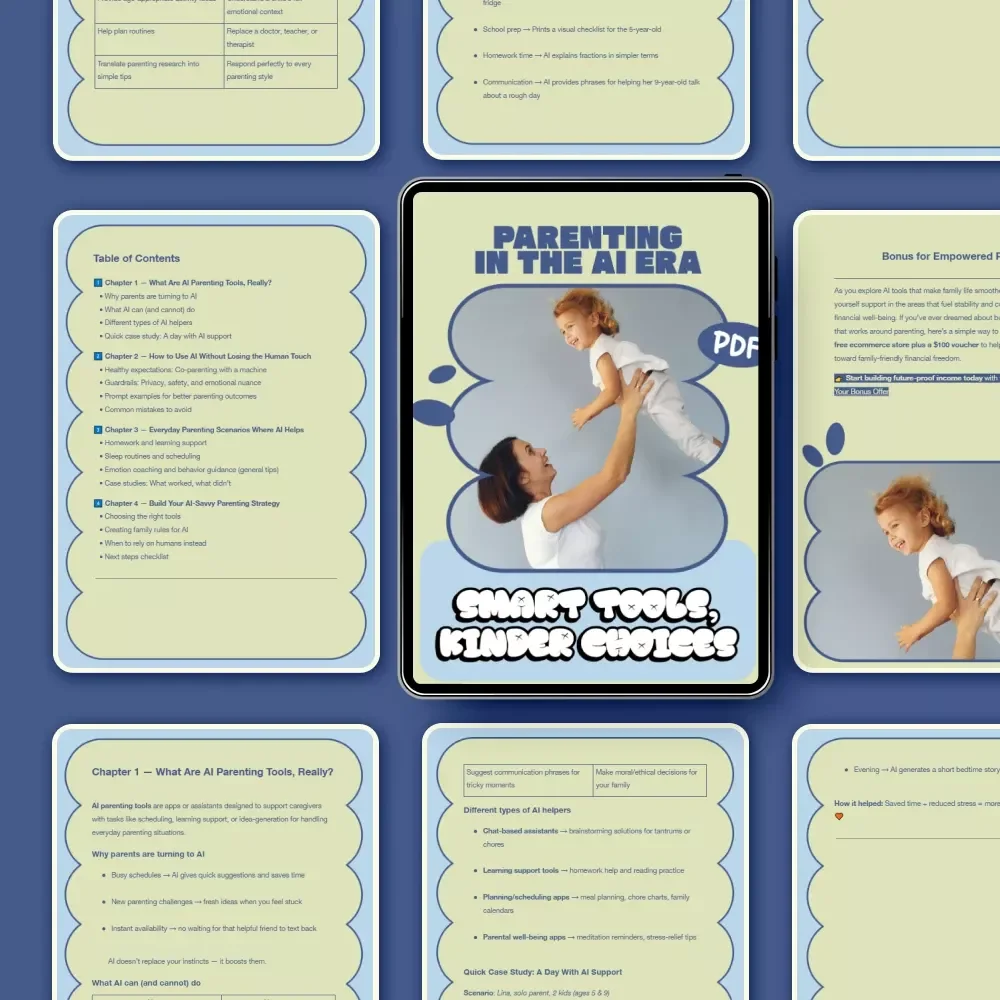 Parenting in the AI Era: Smart Tools, Kinder Choices | AI Parenting Advice Tools Guide for Modern Families | Digital Download