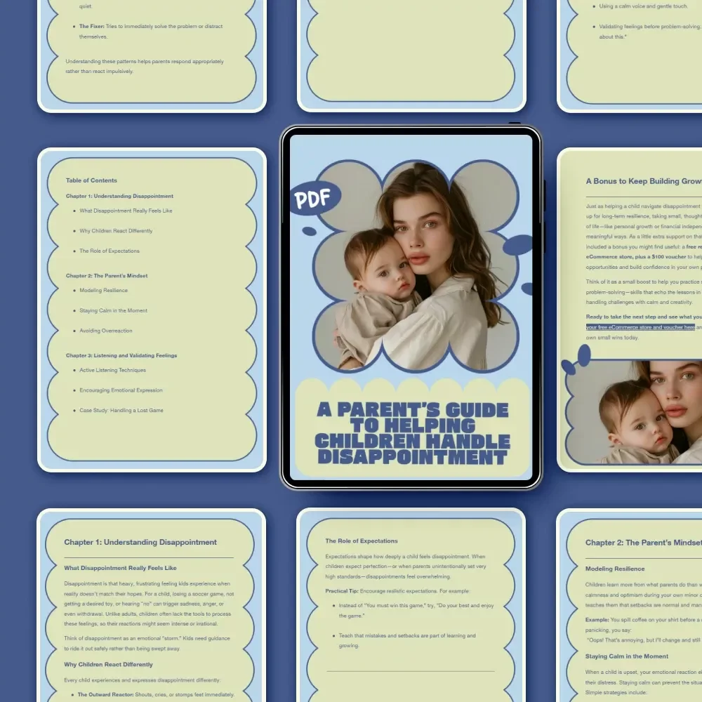 A Parent’s Guide to Helping Children Handle Disappointment | Practical Ebook for How to Help Child Deal with Disappointment, Emotional Resilience & Coping Skills for Kids