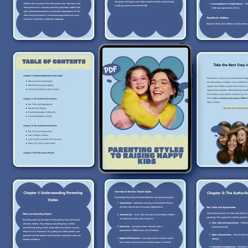 Parenting Styles to Raising Happy Kids – A Simple, Supportive eBook Guide to Parenting Styles Explained Simply for Modern Parents