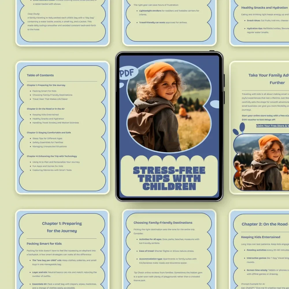 Stress-Free Trips with Children | Family Travel Guide with Child Travel Tips for Family Trips | Digital Download for Easy, Happy Adventures