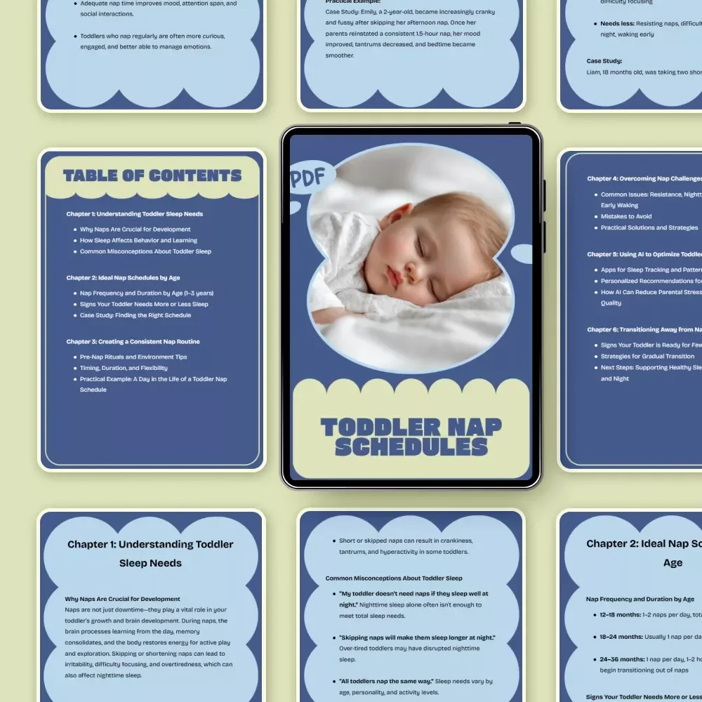 Toddler Nap Schedules Ebook | Best Nap Schedule for Toddlers | Gentle Sleep Routine Guide for Ages 1–3 | Printable & Digital Download