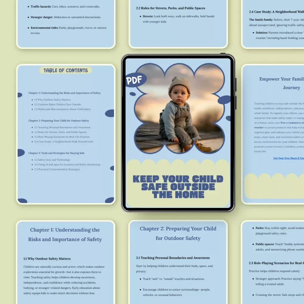 Keep Your Child Safe Outside the Home – Practical Parent Guide with Child Safety Outside Home Tips for Streets, Parks & Public Spaces